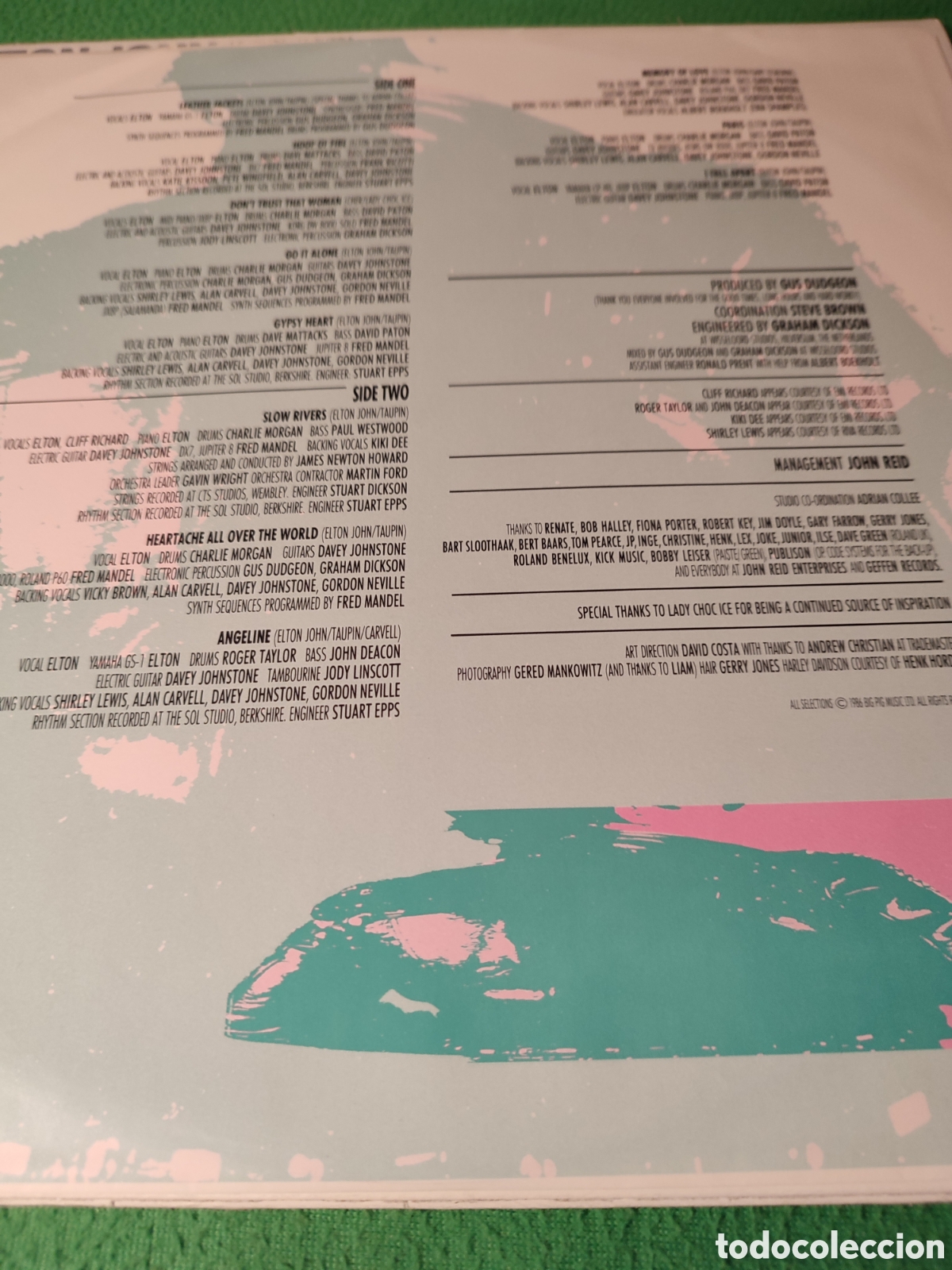 Discos de vinilo: Elton John - Leather jackets vinilo Lp - Foto 2