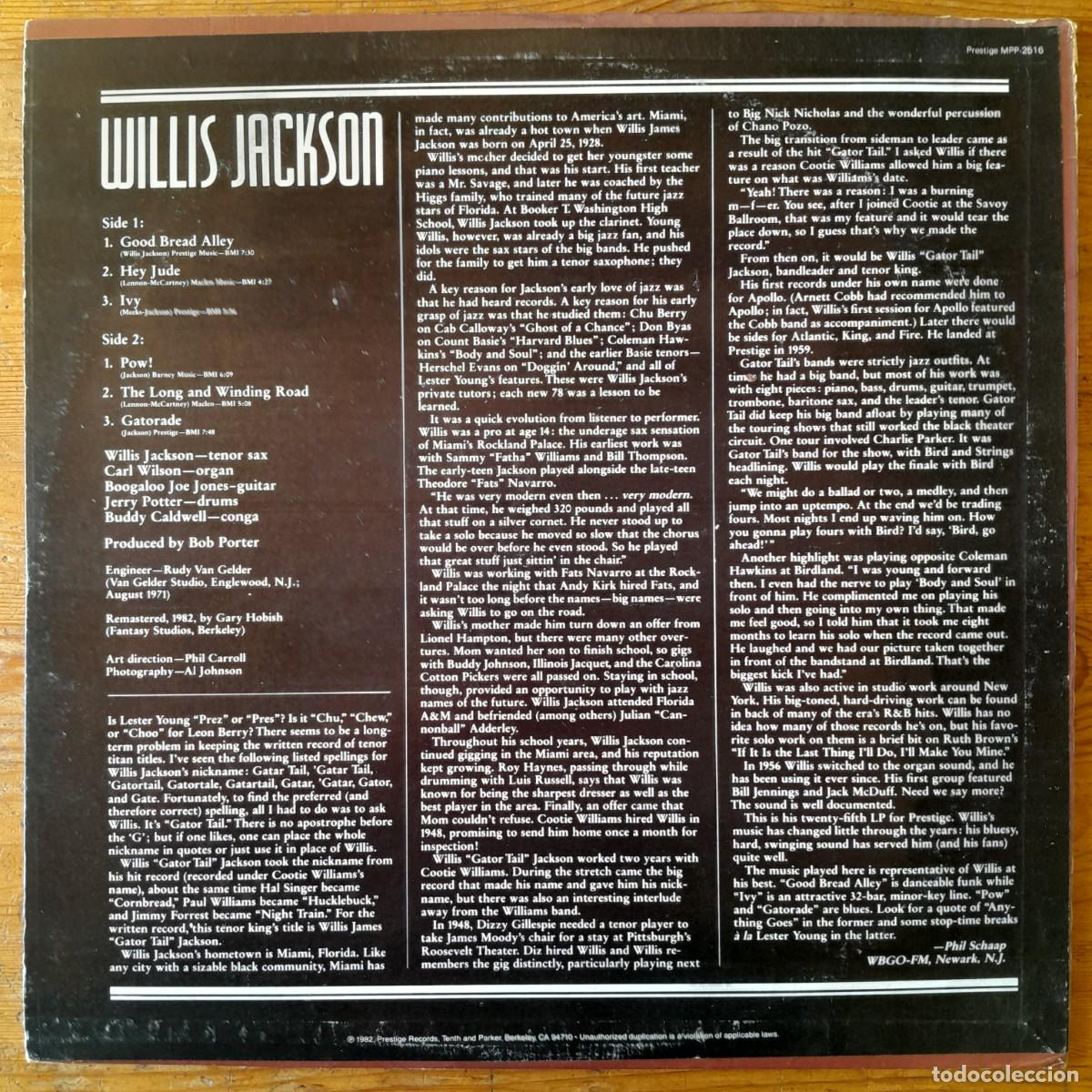 Discos de vinilo: WILLIS JACKSON : GATORADE [MUSE - USA 1979] LP - Foto 2