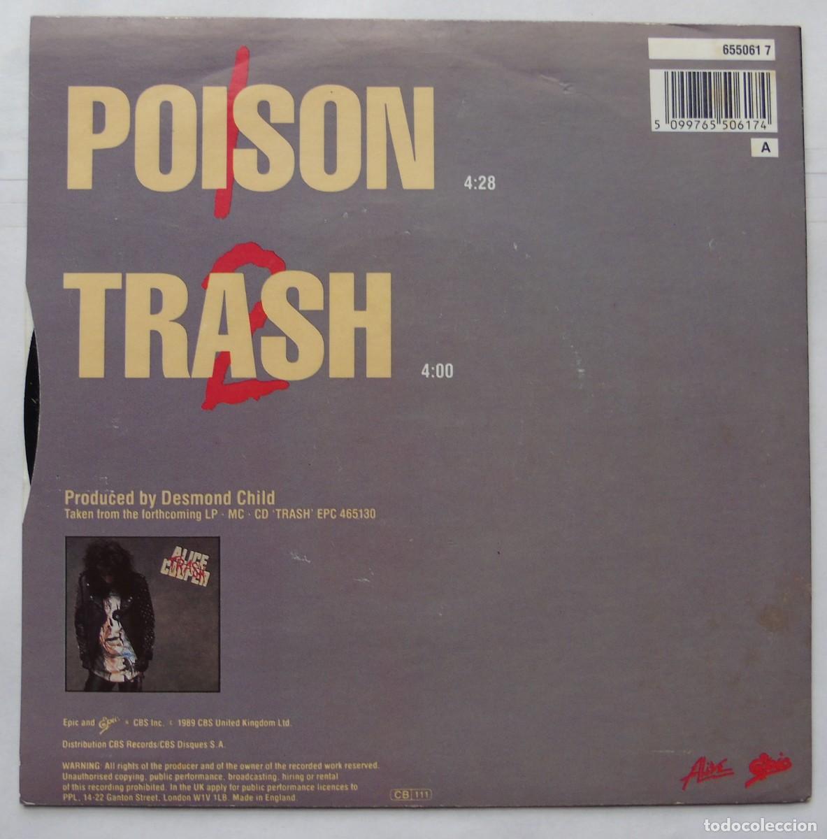 Discos de vinilo: Alice Cooper Poison Single 7&rdquo; UK 1989 - Foto 2