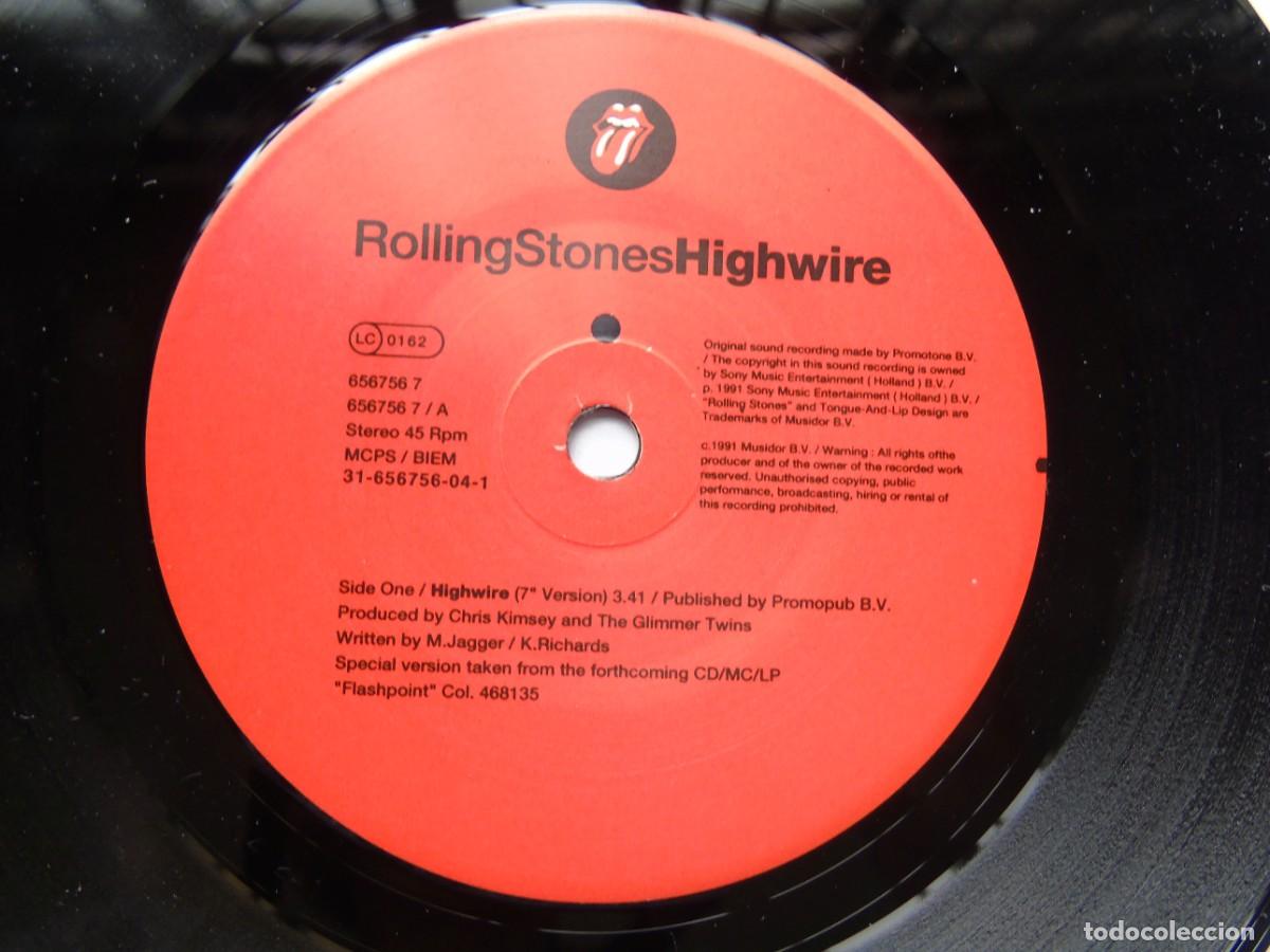 Discos de vinilo: The Rolling Stones Highwire Single 7&rdquo; UK 1991 - Foto 3