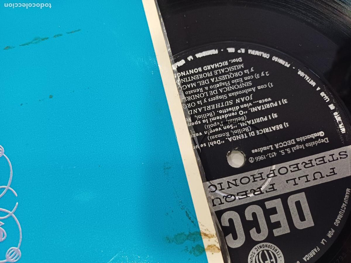 Discos de vinilo: JOAN SUTHERLAND/SINGS BELLINI/VINILO. - Foto 2