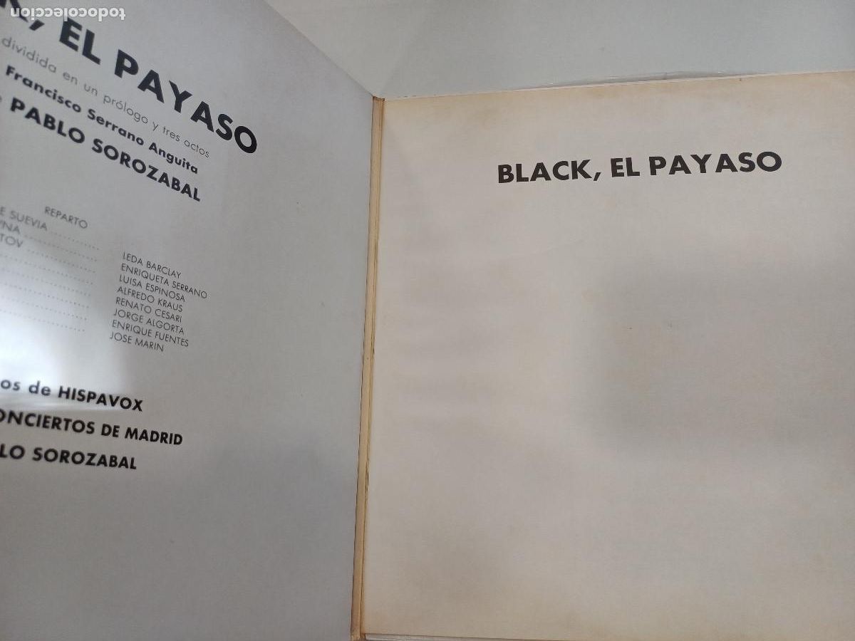 Discos de vinilo: PABLO SOROZABAL/BLACK EL PAYASO/VINILO GATEFOLD DOBLE. - Foto 2