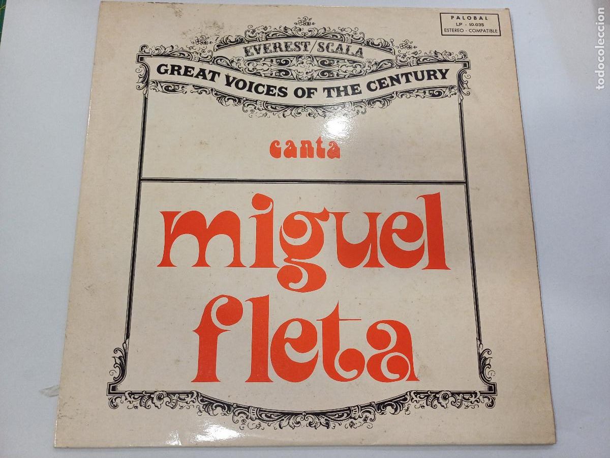 Discos de vinilo: CANTA MIGUEL FLETA/VINILO. - Foto 1