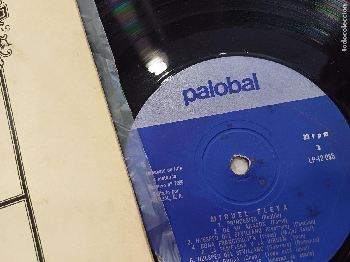 Discos de vinilo: CANTA MIGUEL FLETA/VINILO. - Foto 2