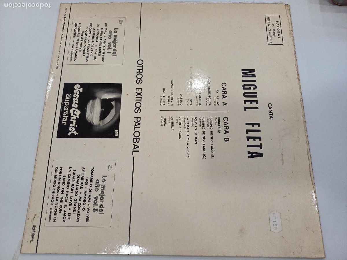 Discos de vinilo: CANTA MIGUEL FLETA/VINILO. - Foto 3