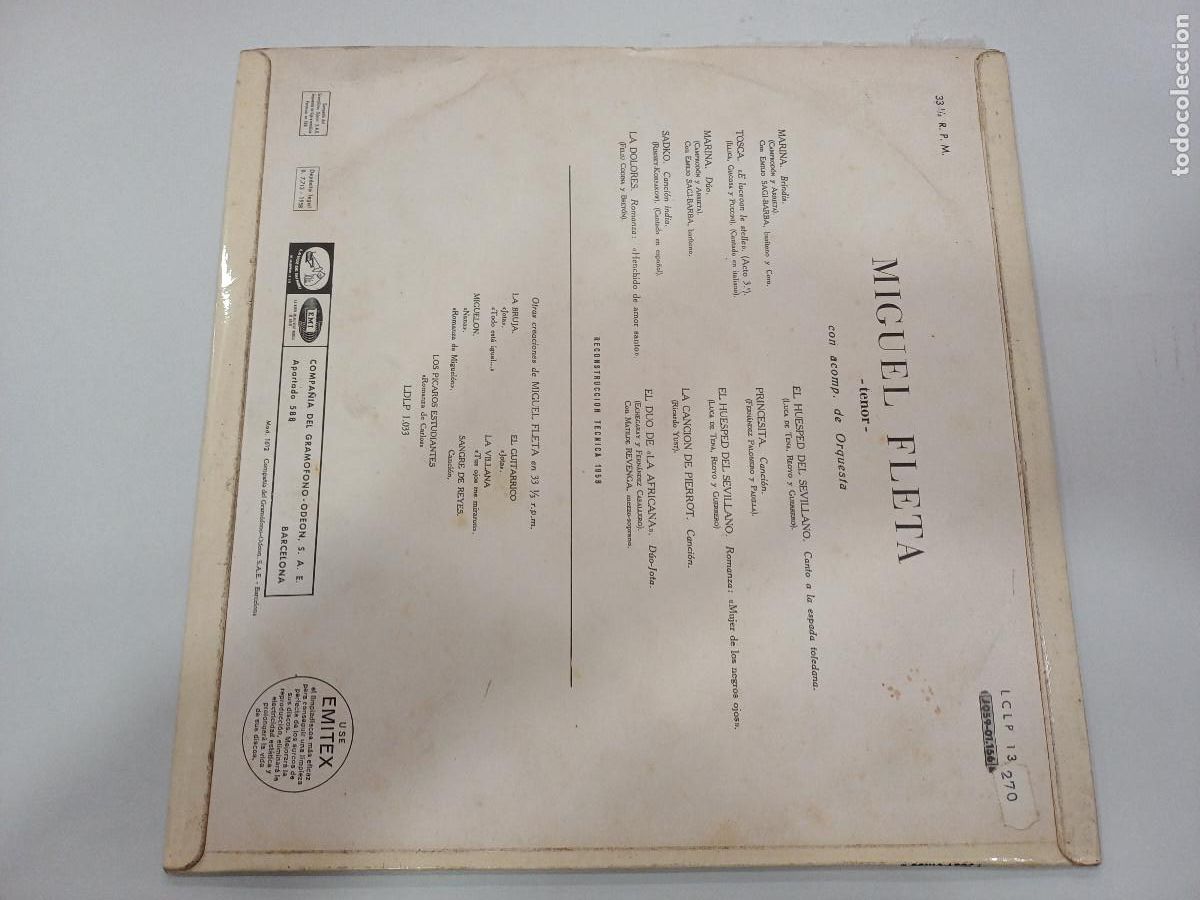 Discos de vinilo: MIGUEL FLETA/TENOR /VINILO. - Foto 3