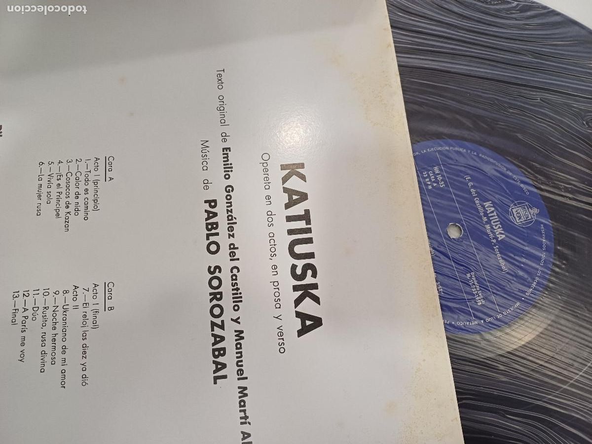 Discos de vinilo: PABLO SOROZABAL/KATIUSKA/VINILO GATEFOLD. - Foto 4