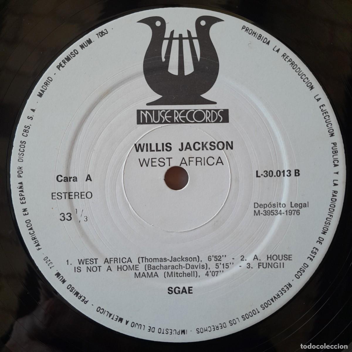 Discos de vinilo: WILLIS JACKSON : WEST AFRICA [MUSE - ESP 1977] LP - Foto 3