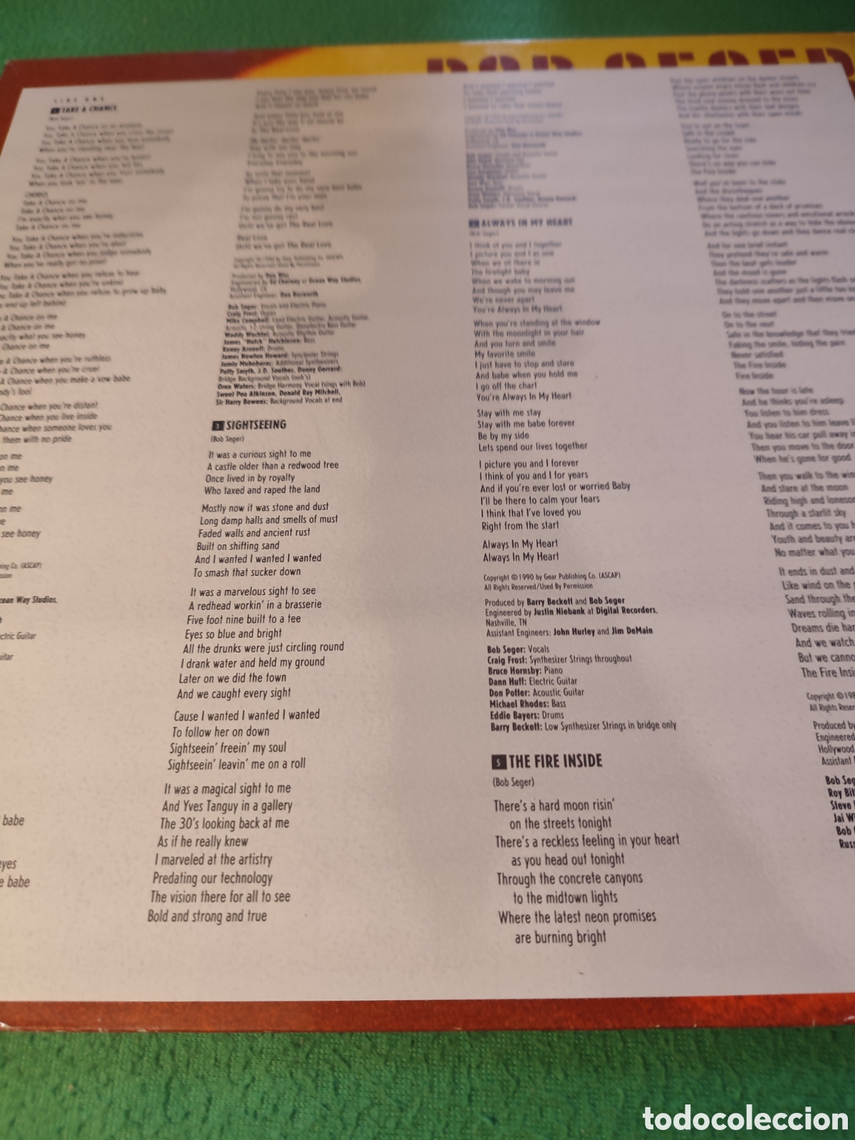 Discos de vinilo: Bob Seger & The Silver Bullet Band - The fire inside - Foto 2