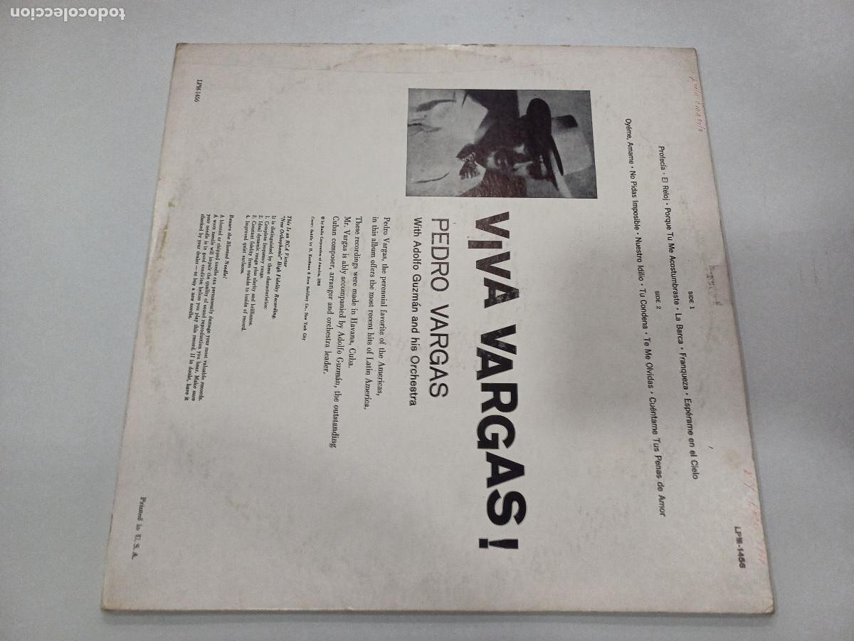 Discos de vinilo: VIVA VARGAS/PEDRO VARGAS/VINILO USA. - Foto 3