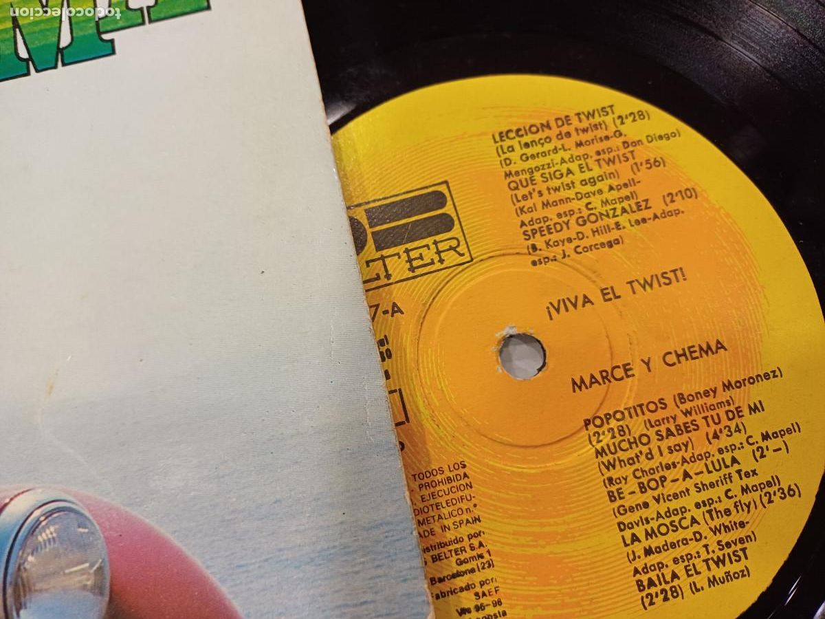 Discos de vinilo: VIVA EL TWIST/MARCE Y CHEMA/VINILO. - Foto 2