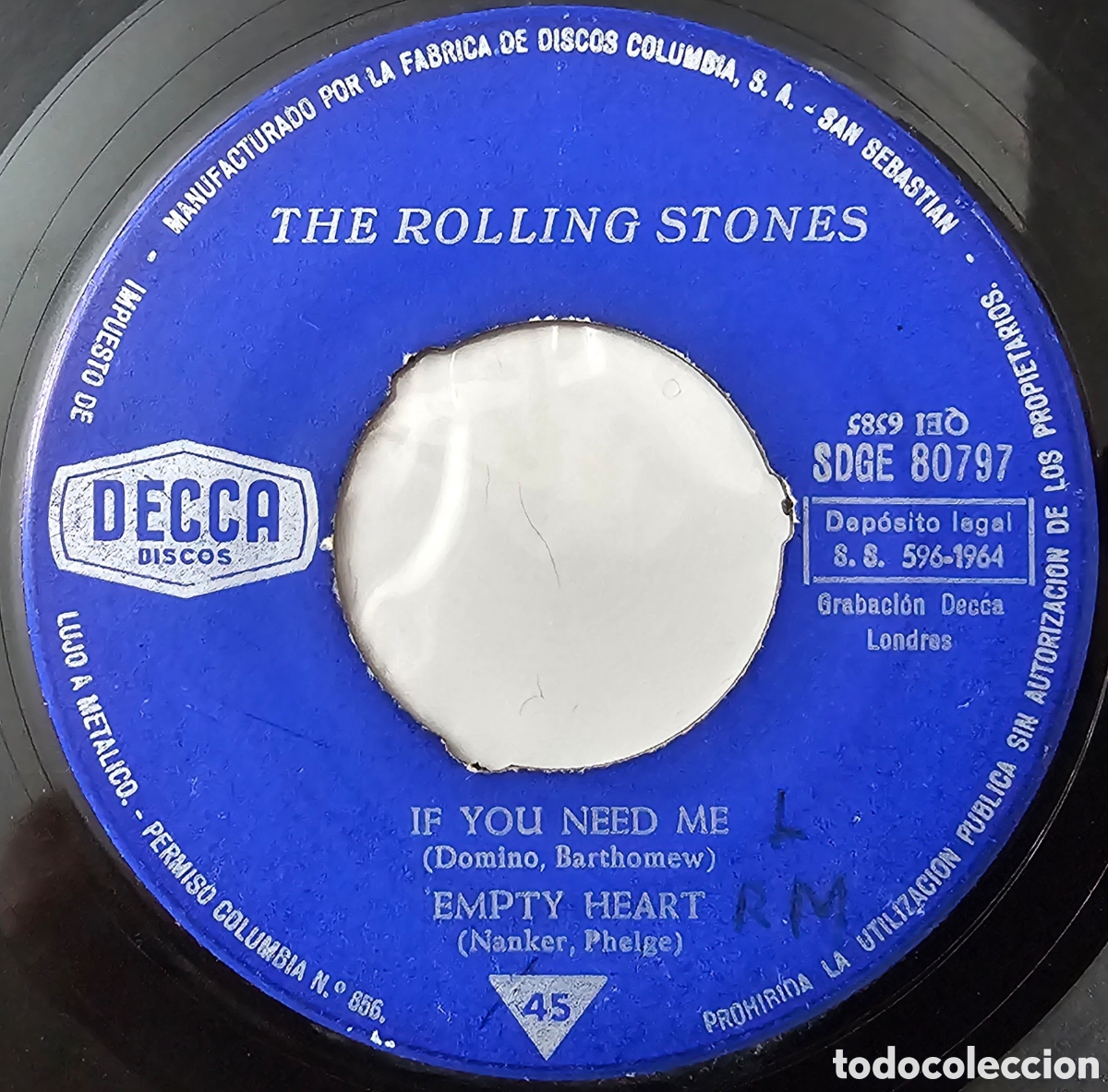 Discos de vinilo: EP ROLLING STONES - If you need me/+3 (Espa&ntilde;a - Decca - 1964) - Foto 5