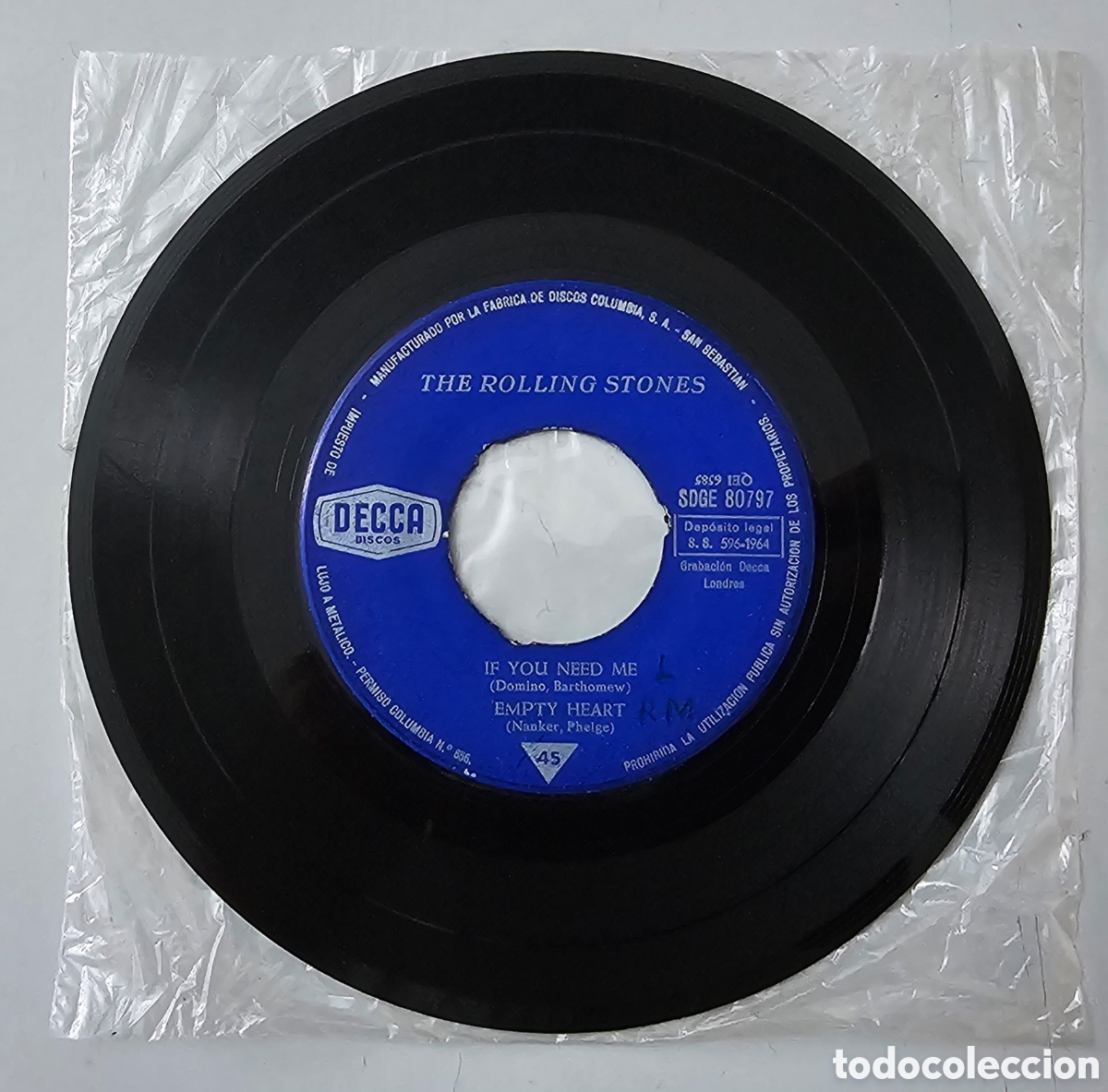 Discos de vinilo: EP ROLLING STONES - If you need me/+3 (Espa&ntilde;a - Decca - 1964) - Foto 6