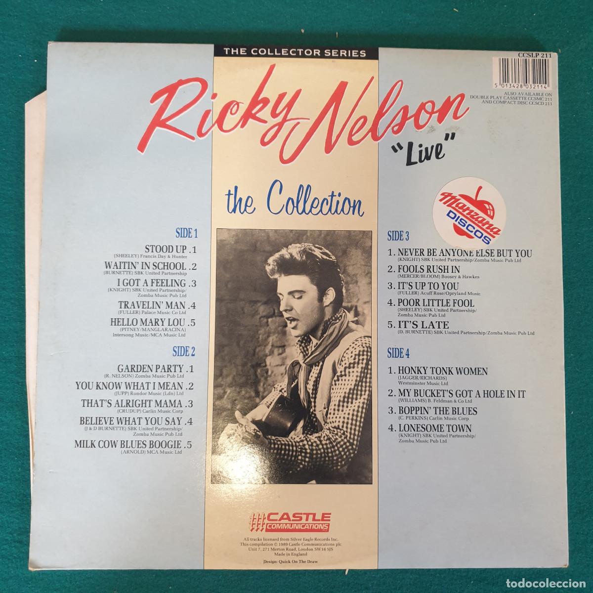 Discos de vinilo: Ricky Nelson &ndash; &rdquo;Live&rdquo; - The Collection - Foto 2