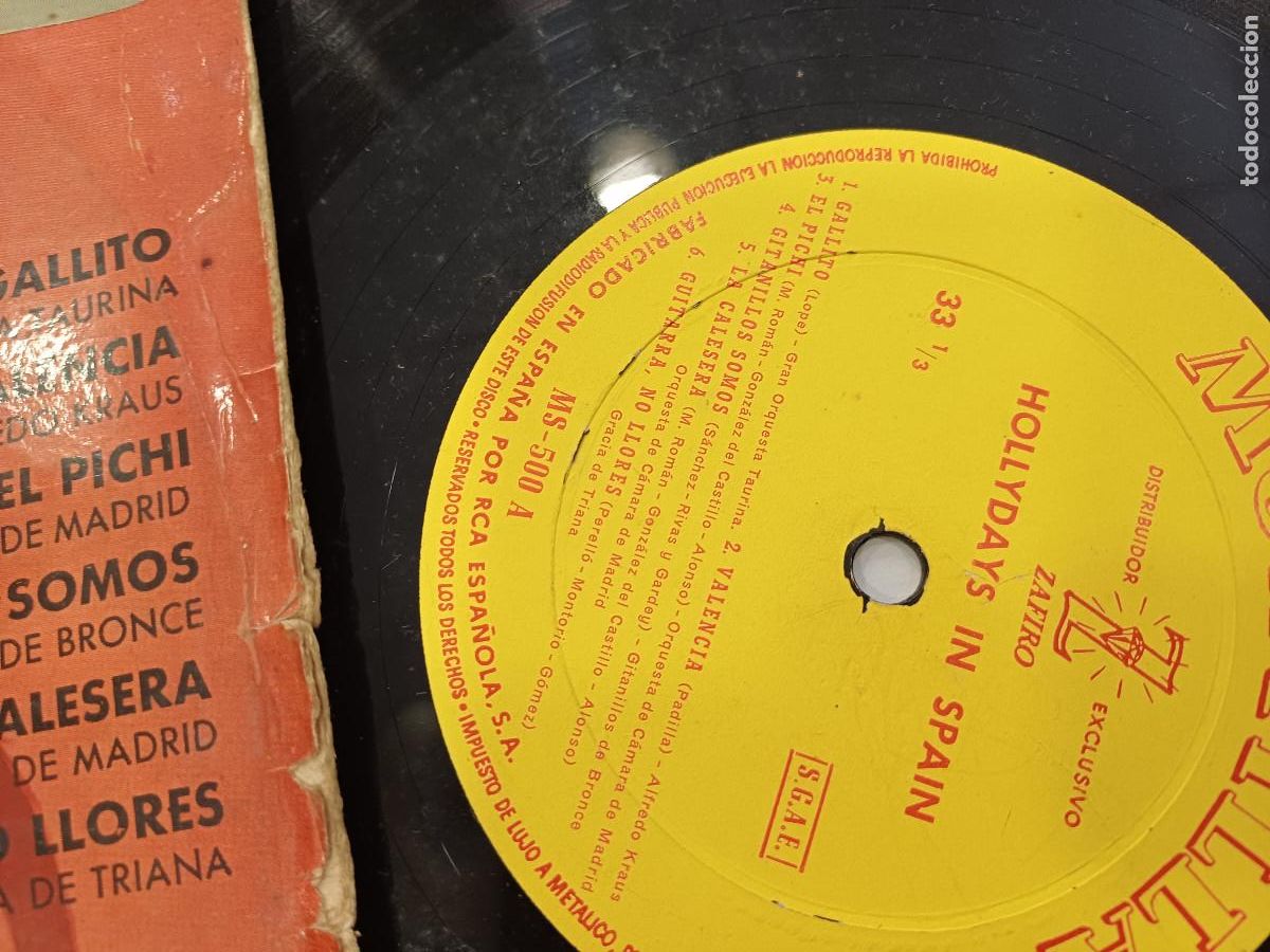 Discos de vinilo: HOLLYDAYS IN SPAIN/VINILO. - Foto 2