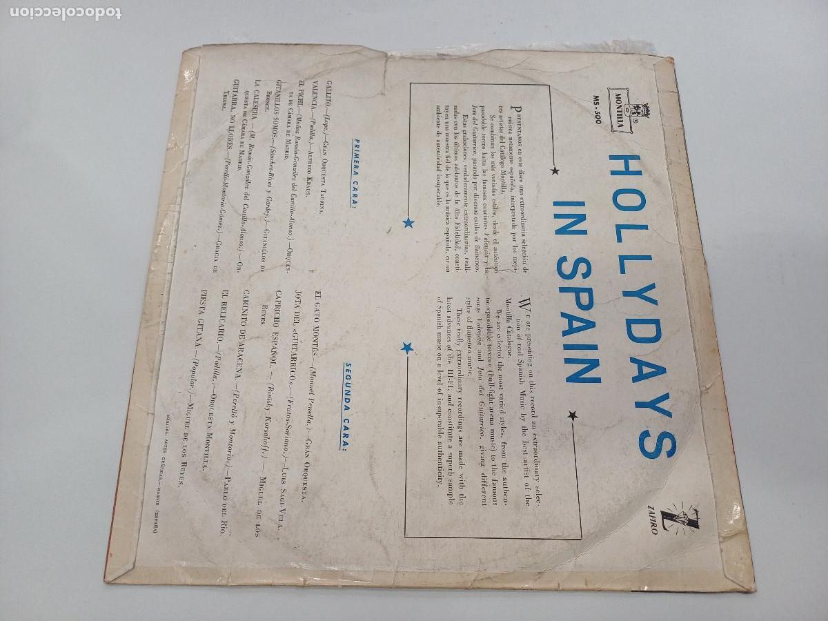 Discos de vinilo: HOLLYDAYS IN SPAIN/VINILO. - Foto 3