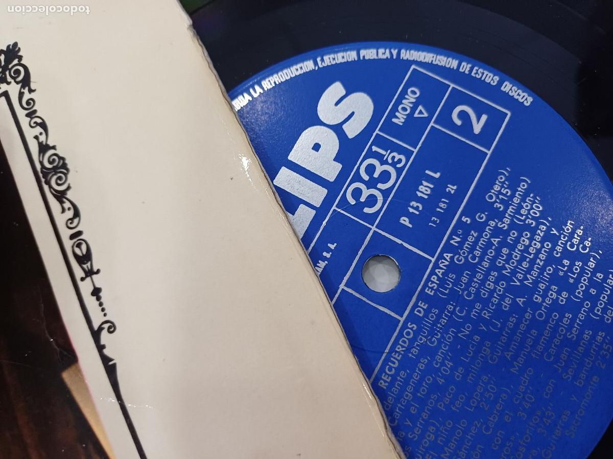 Discos de vinilo: RECUERDOS DE ESPA&Ntilde;A N&ordm;5/VINILO. - Foto 2