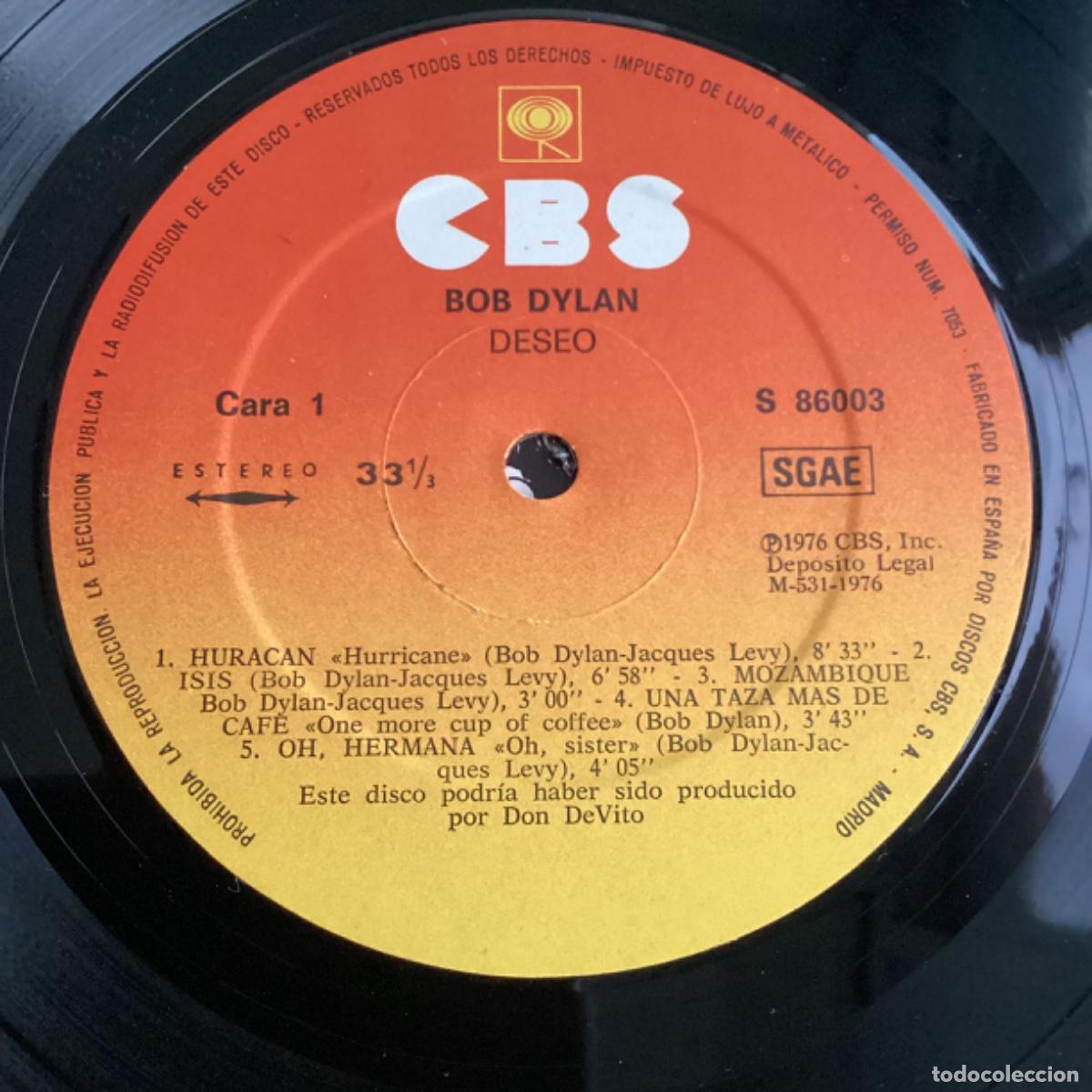 Discos de vinilo: V52 LP Bob Dylan - Desire - A&ntilde;o 1976 - Foto 6
