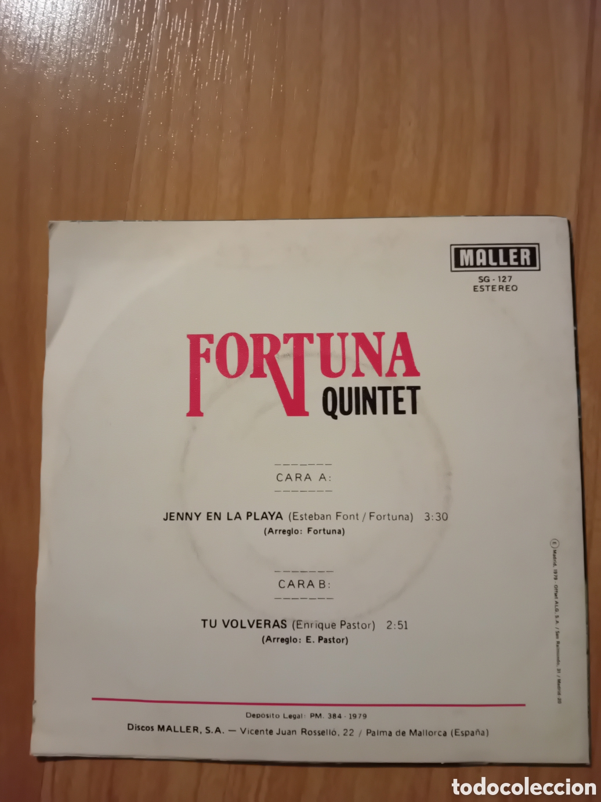 Discos de vinilo: FORTUNA QUINTET. JENNY EN LA PLAYA - Foto 2
