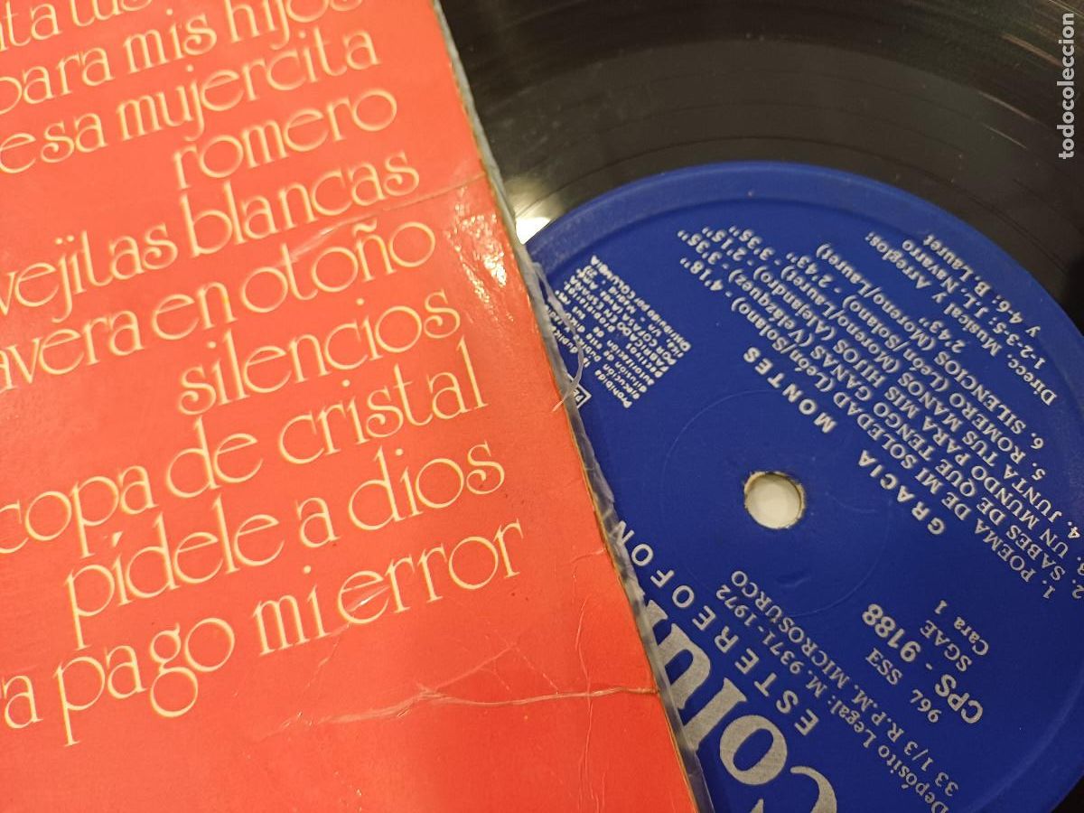 Discos de vinilo: GRACIA MONTES/VINILO. - Foto 2