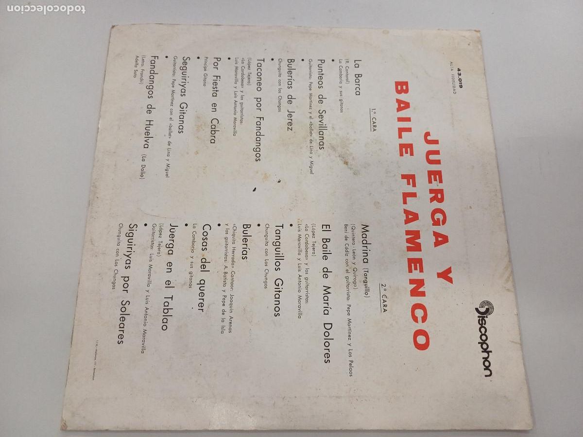 Discos de vinilo: BAILE Y JUERGA ANDALUZA/VINILO. - Foto 3