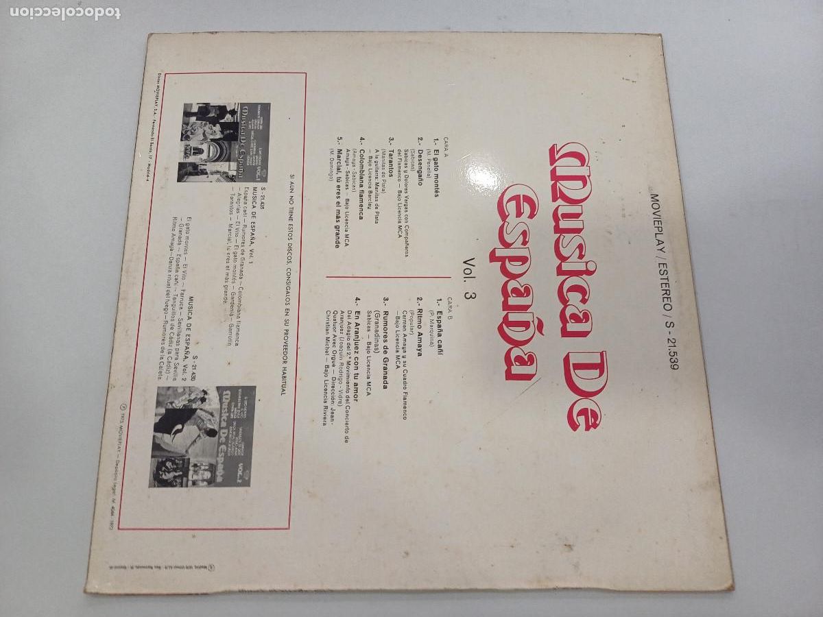 Discos de vinilo: MUSICA DE ESPA&Ntilde;A VOL.3/VINILO. - Foto 3