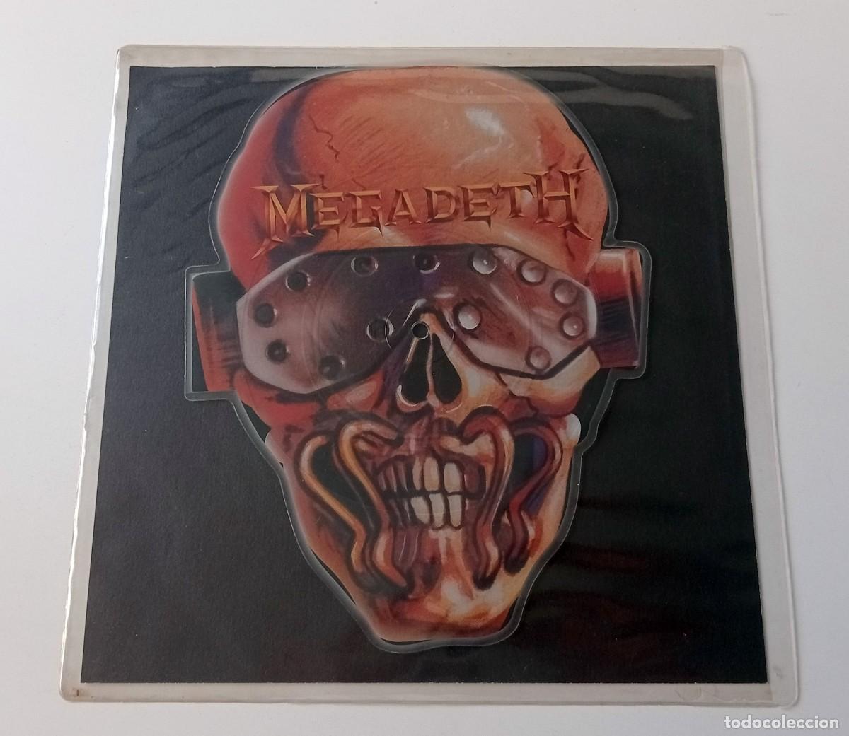 Discos de vinilo: MEGADETH - WAKE UP DEAD / BLACK FRIDAY 7&rdquo; CUT SHAPE PICTURE DISC - Foto 1