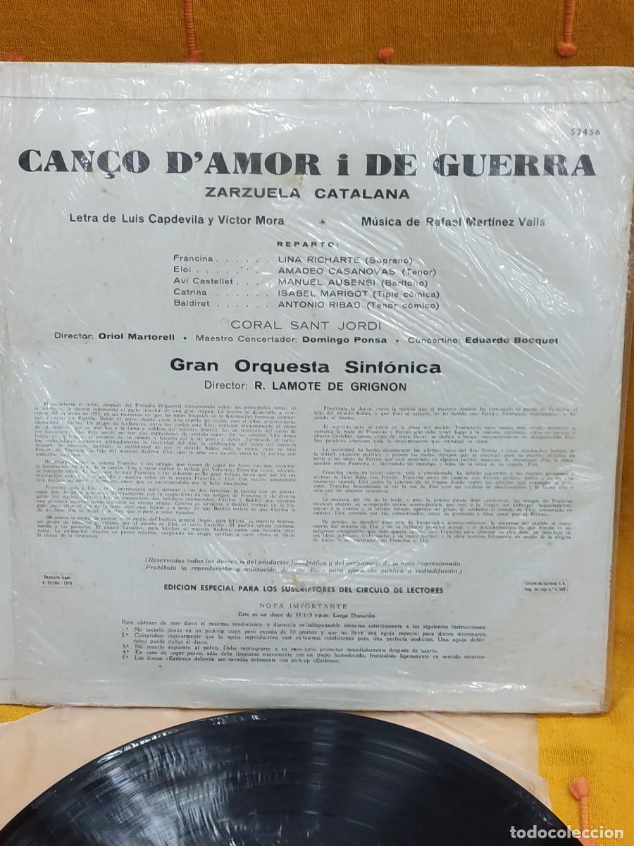 Discos de vinilo: Lp can&ccedil;o d amor i de guerra - Foto 3