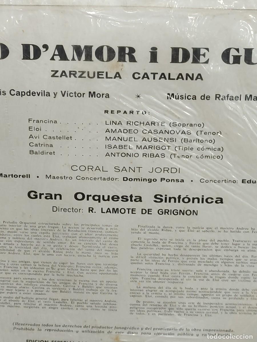 Discos de vinilo: Lp can&ccedil;o d amor i de guerra - Foto 4