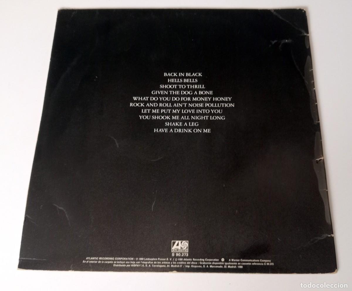 Discos de vinilo: LP AC/DC - BACK IN BLACK - Foto 2