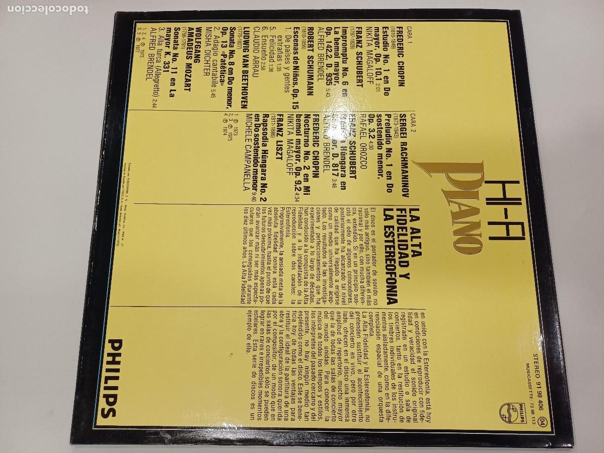 Discos de vinilo: HI-FI PIANO/BEETOVEN-CHOPEN/VINILO. - Foto 3