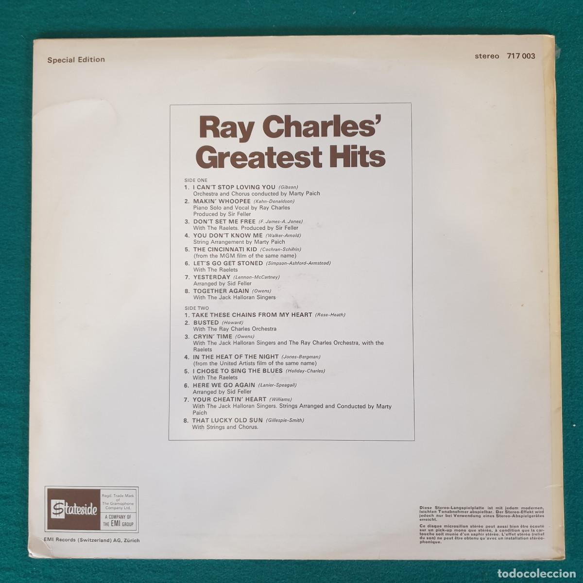 Discos de vinilo: Ray Charles &ndash; Ray Charles Greatest Hits - Foto 2