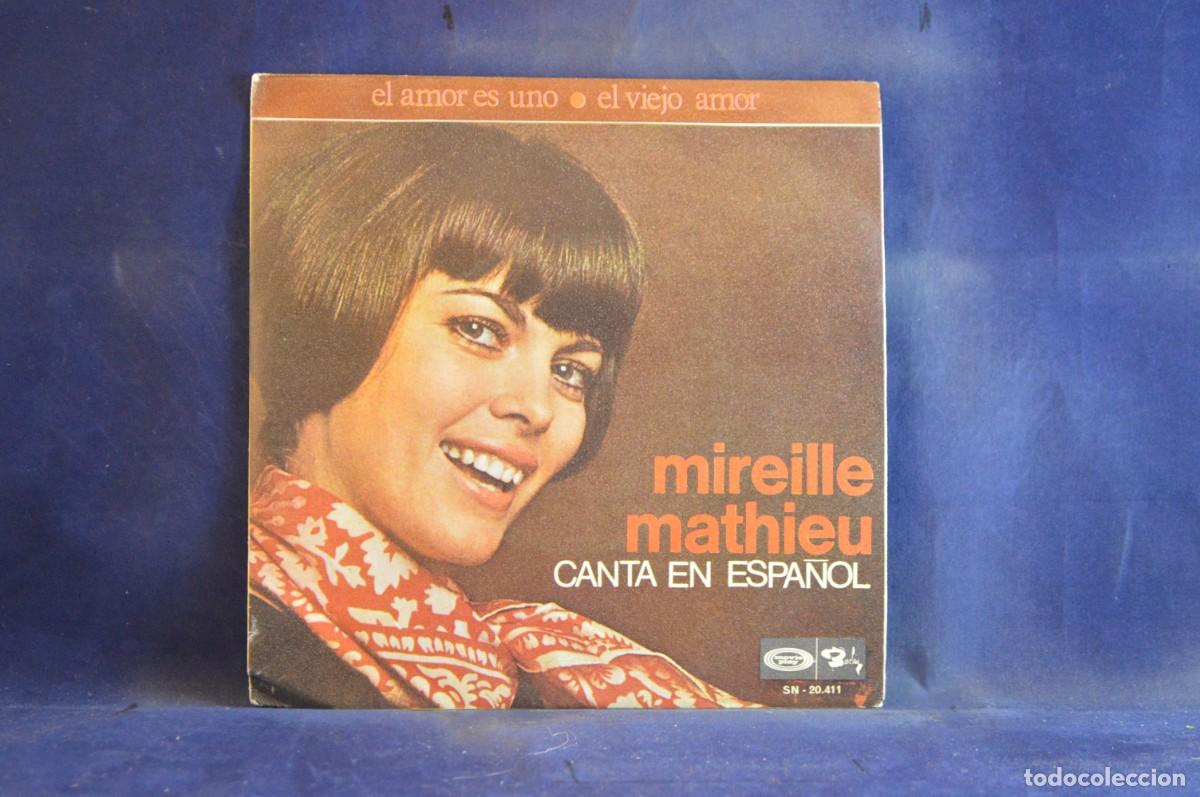 Discos de vinilo: MIREILLE MATHIEU &ndash; CANTA EN ESPA&Ntilde;OL - SINGLE - Foto 1