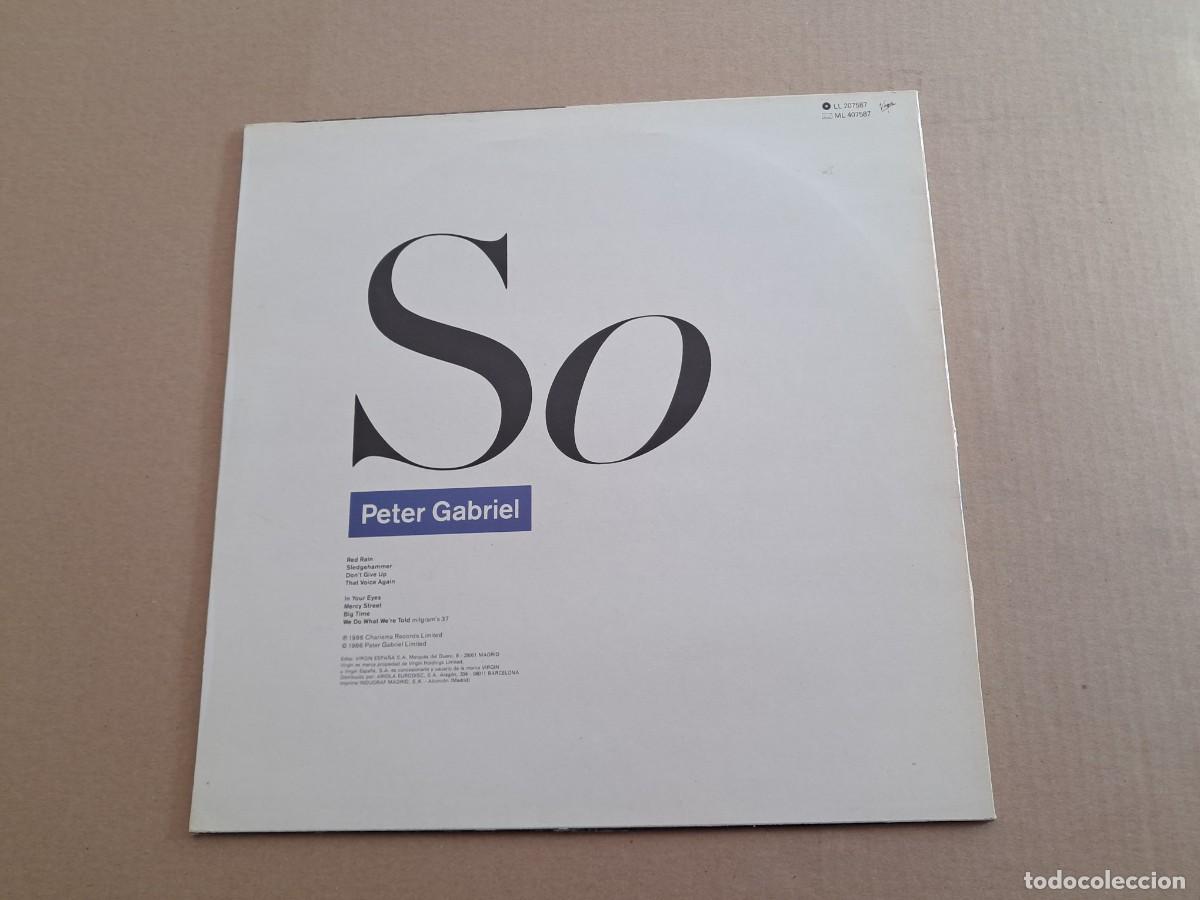 Discos de vinilo: PETER GABRIEL - SO LP 1986 EDICION ESPA&Ntilde;OLA - Foto 4