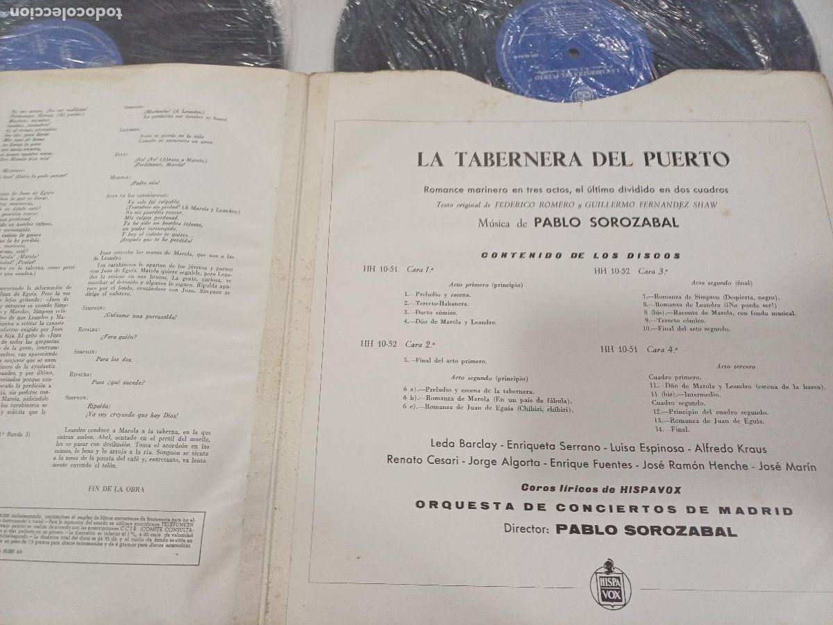 Discos de vinilo: PABLO SOROZABAL/LA TABERNA DEL PUERTO/VINILO DOBLE GATEFOLD. - Foto 5