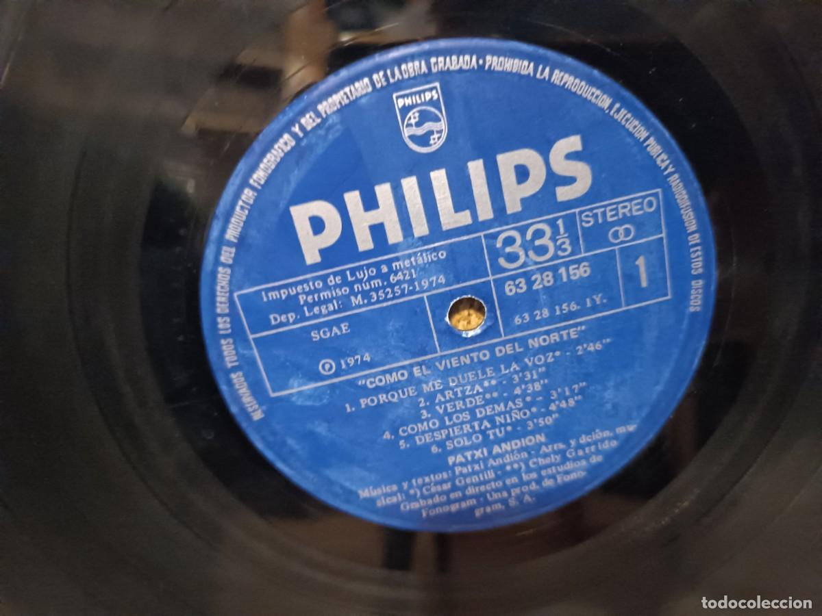 Discos de vinilo: Patxi Andion Como el Viento del Norte - Foto 3