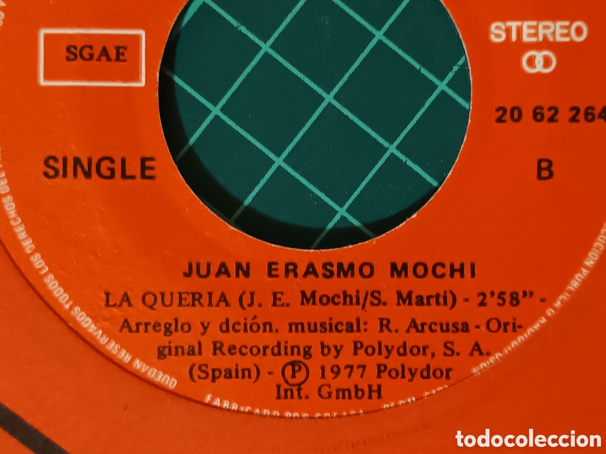 Discos de vinilo: Juan erasmo mochi single - Foto 3