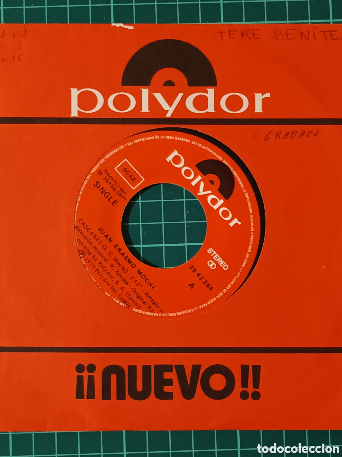 Discos de vinilo: Juan erasmo mochi single - Foto 1
