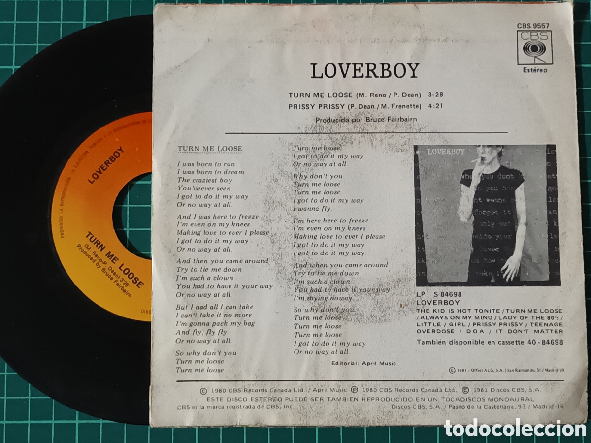 Discos de vinilo: Loverboy sueltame single - Foto 2