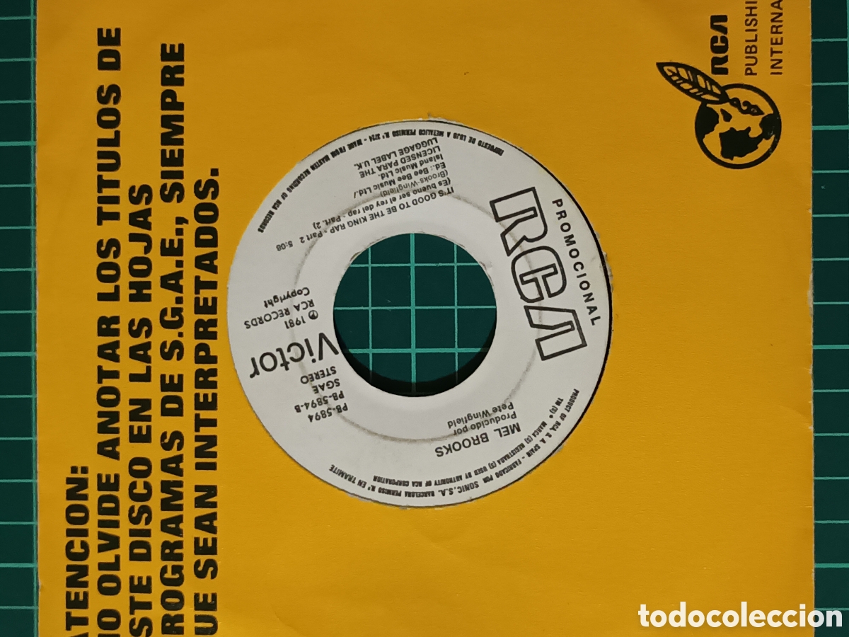 Discos de vinilo: Mel Brooks single promocional - Foto 1