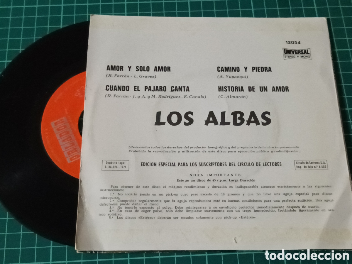 Discos de vinilo: Los Albas E.P cuatro canciones - Foto 2