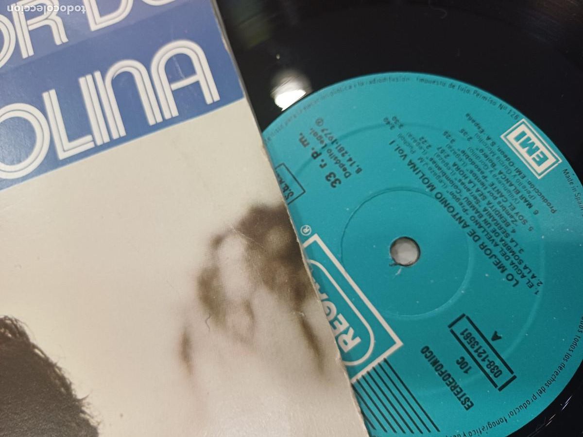 Discos de vinilo: LO MEJOR DE ANTONIO MOLINA/VINILO VOL.1. - Foto 2