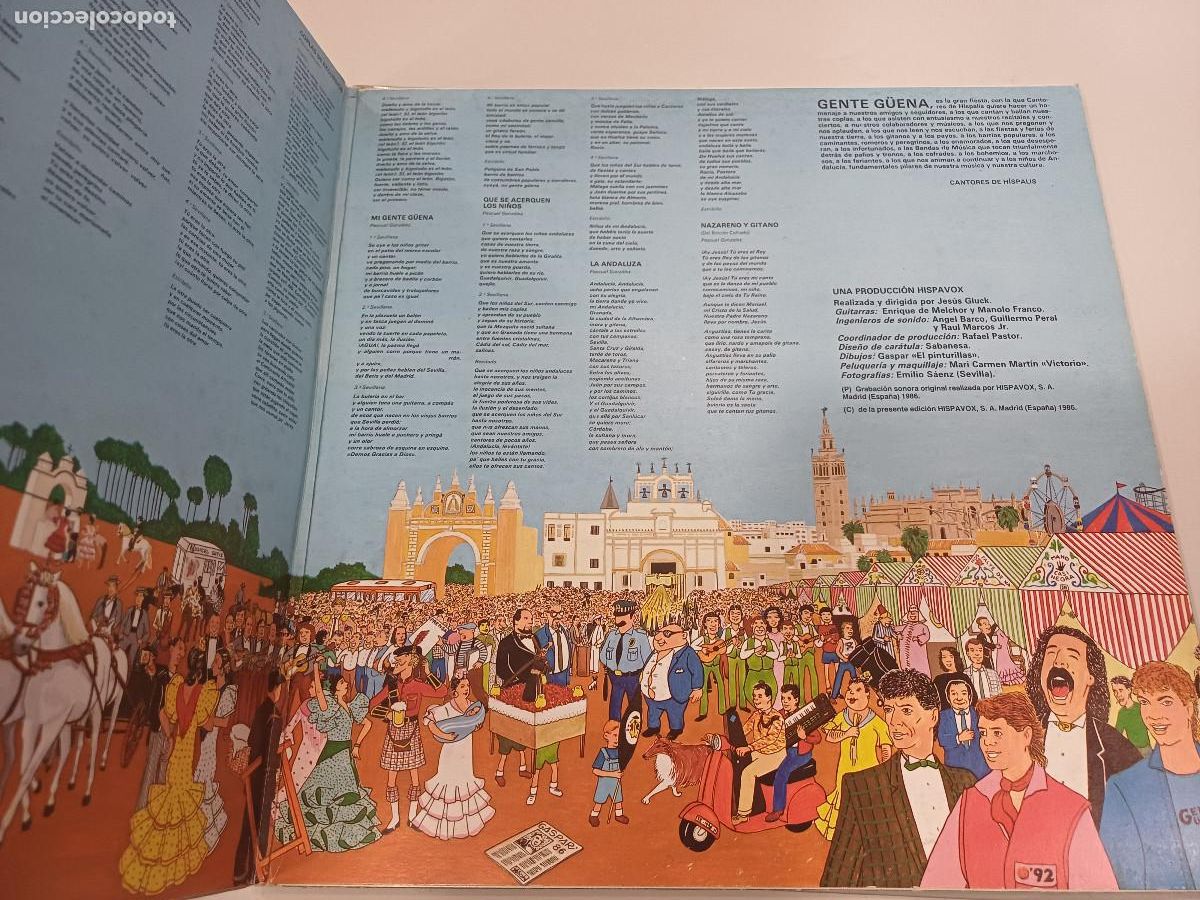 Discos de vinilo: CANTORES DE HISPALIS/GENTE GUENA/VINILO GATEFOLD. - Foto 2