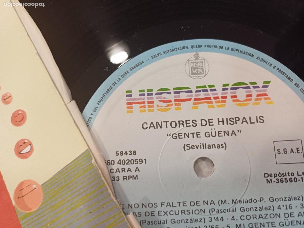 Discos de vinilo: CANTORES DE HISPALIS/GENTE GUENA/VINILO GATEFOLD. - Foto 3