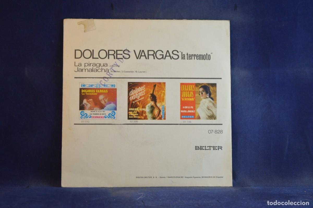 Discos de vinilo: DOLORES VARGAS - LA TERREMOTO - SINGLE - Foto 2