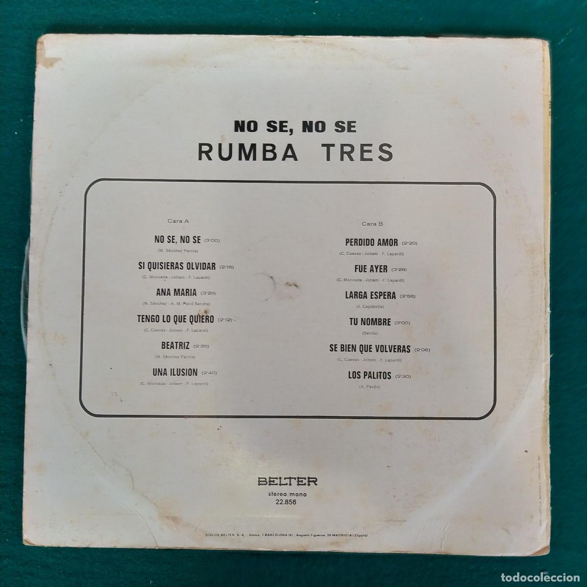 Discos de vinilo: Rumba Tres &ndash; No Se, No Se - Foto 2