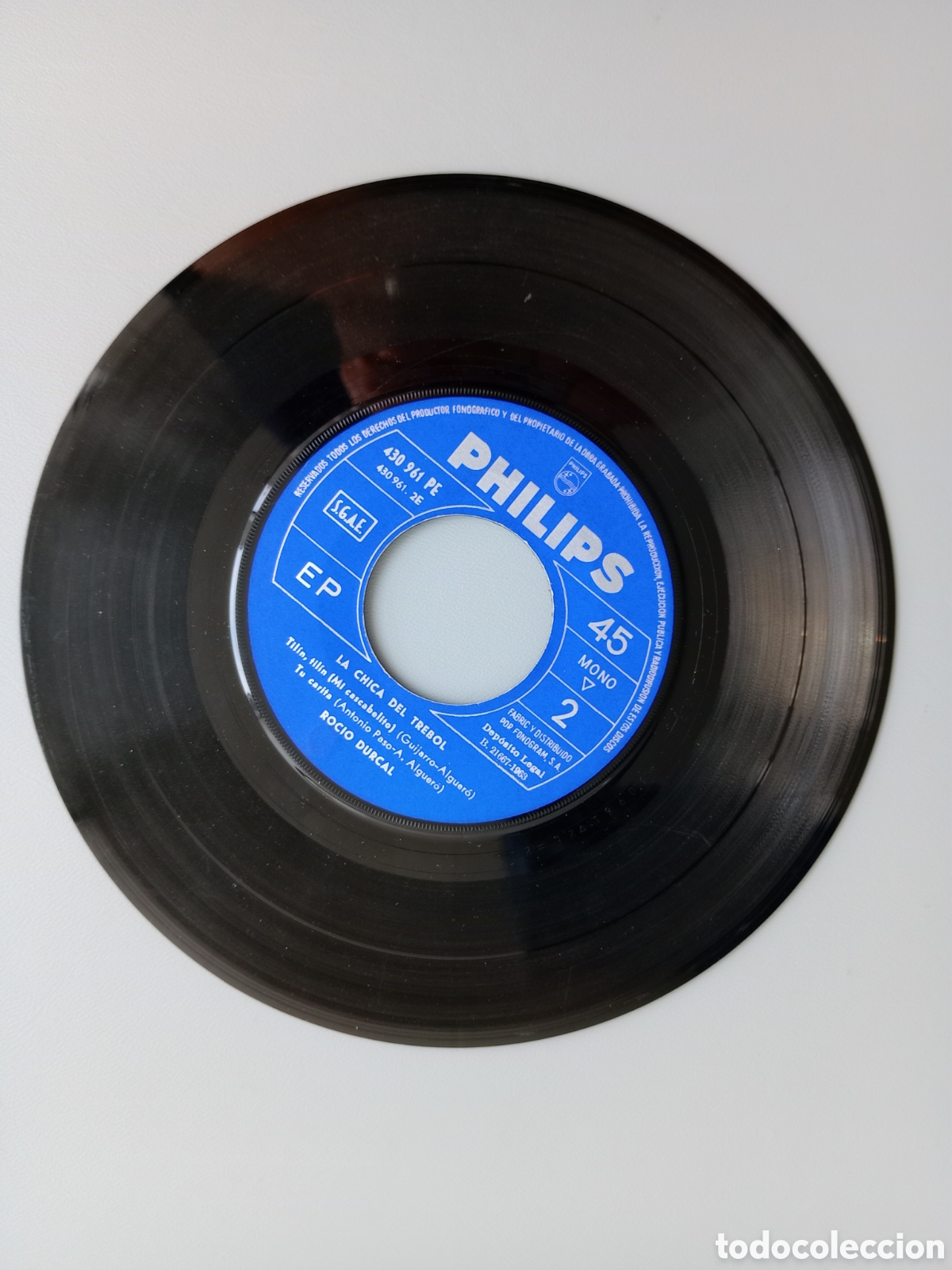 Discos de vinilo: Roc&iacute;o Durcal. La chica del tr&eacute;bol. EP - Foto 4