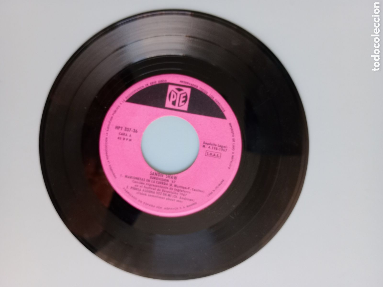 Discos de vinilo: Sandy Shaw. Eurovisi&oacute;n 67. EP - Foto 3