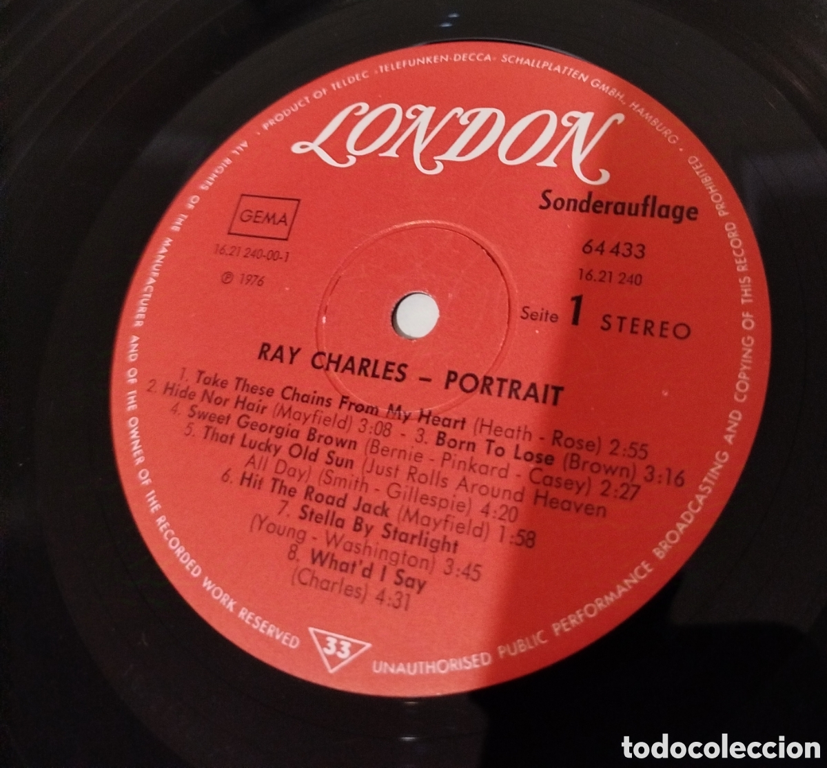 Discos de vinilo: Ray Charles&nbsp;&lrm;&ndash;&nbsp;Portrait - Foto 3