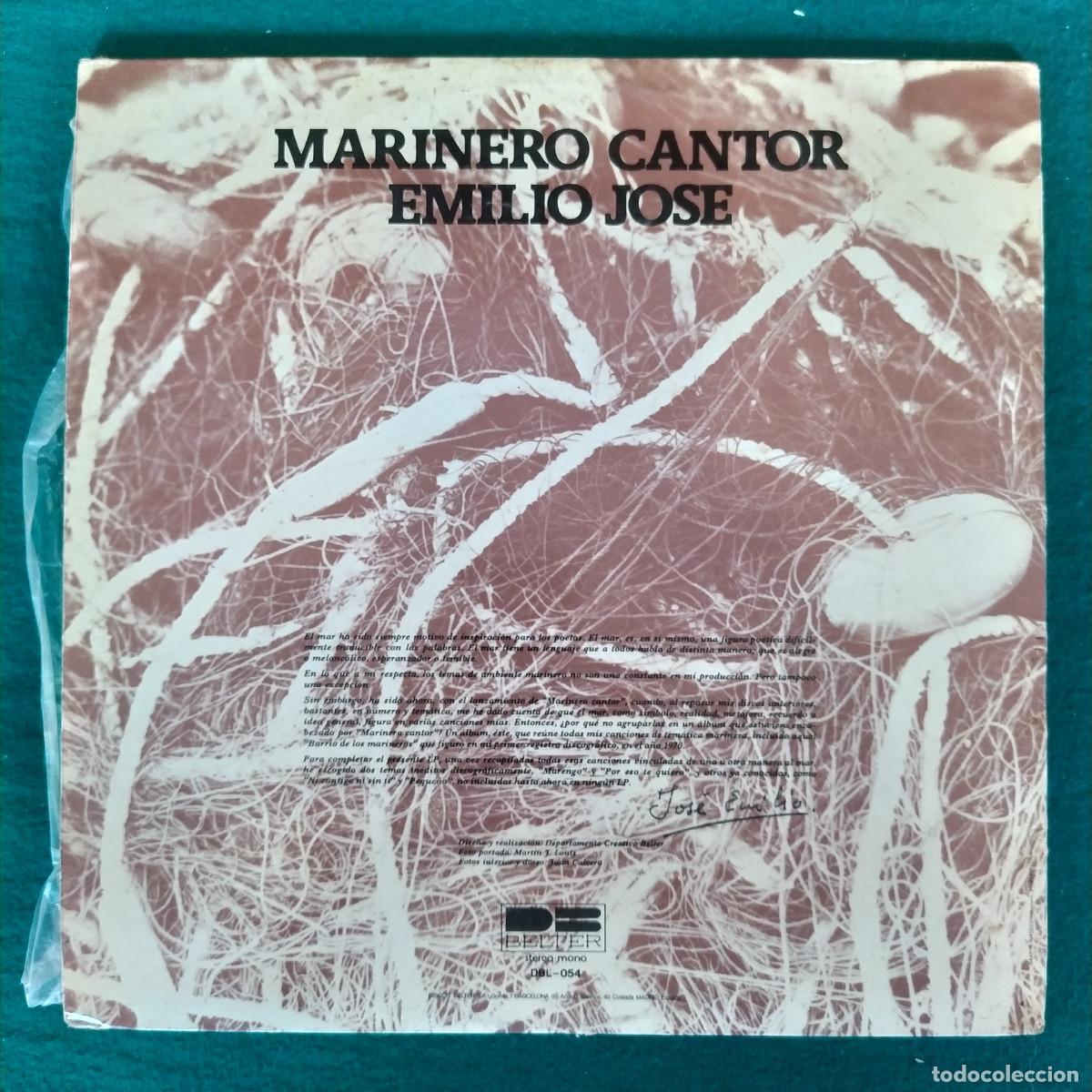 Discos de vinilo: Emilio Jos&eacute; &ndash; Marinero Cantor - Foto 2